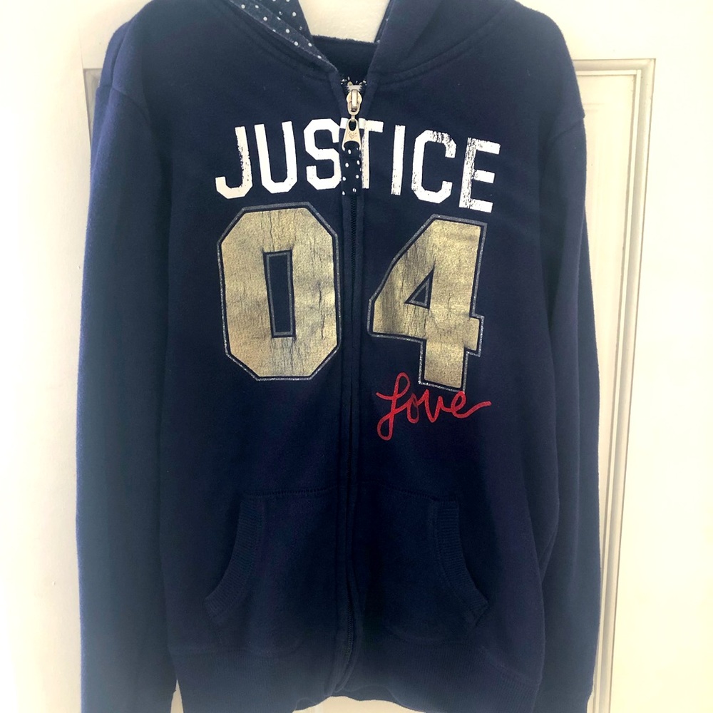 Justice girls zippered sweat jacket